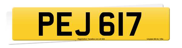 Registration number PEJ 617